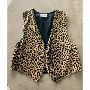 Vintage Cheetah Print Vest